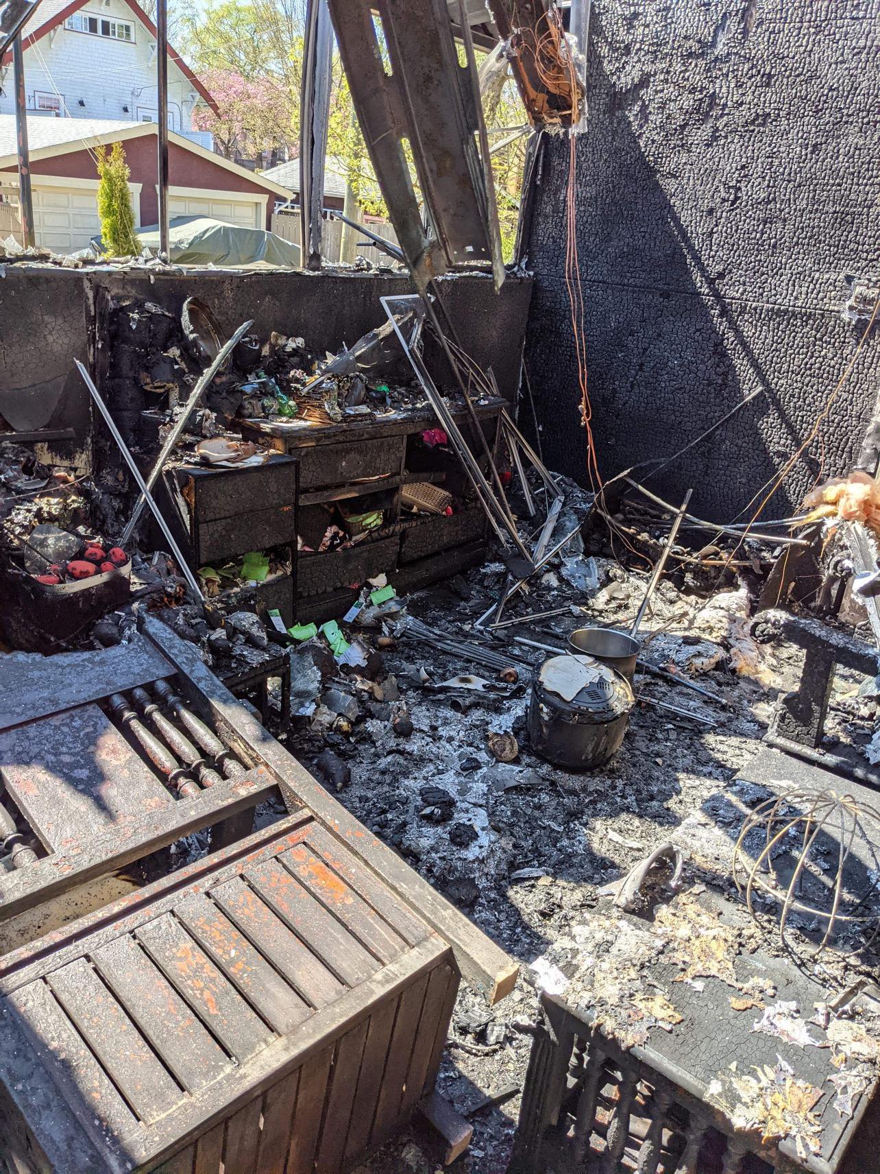 Agas fire restoration: before photograph 3